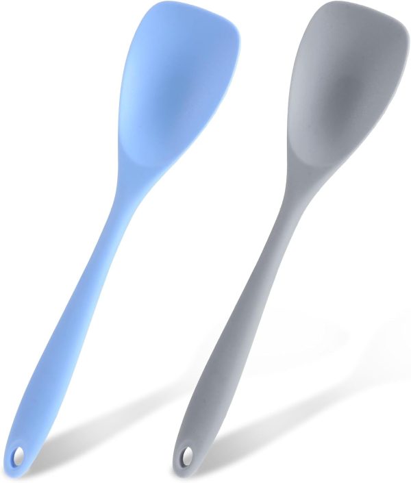 2 Pcs 11.5inch Silicone Spatulas, Silicone Heat Resistant Non-Stick Scrapers, Flexible Cooking Spoon for Baking, Mixing, Cooking