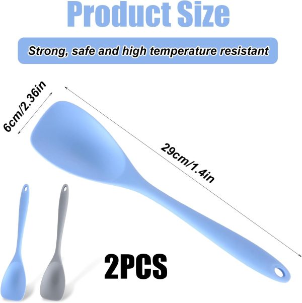 2 Pcs 11.5inch Silicone Spatulas, Silicone Heat Resistant Non-Stick Scrapers, Flexible Cooking Spoon for Baking, Mixing, Cooking