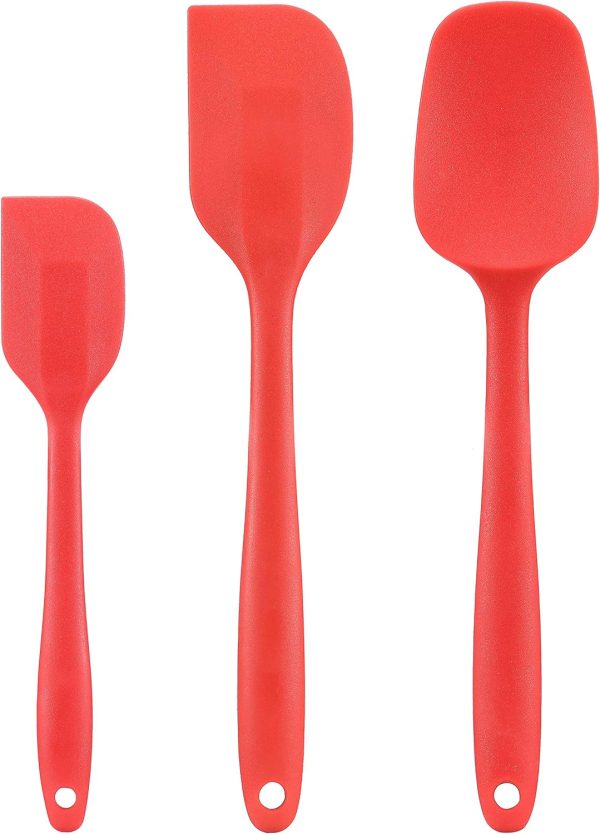Silicone Spatula Set - Rubber Spatula - 600°F Heat Resistant Baking Spoon & Spatulas(Dark Grey) - Image 2